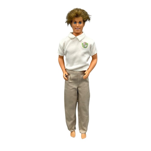 Vintage 1990s Ken Doll Mattel Blonde Blue Eyes Original Outfit